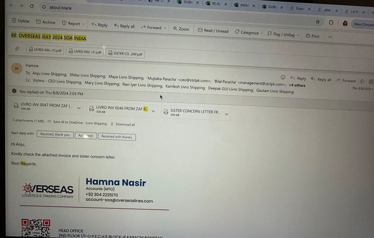 TRADE NOTICE CUM DEMAND TO SEA TIME Livro Shipping